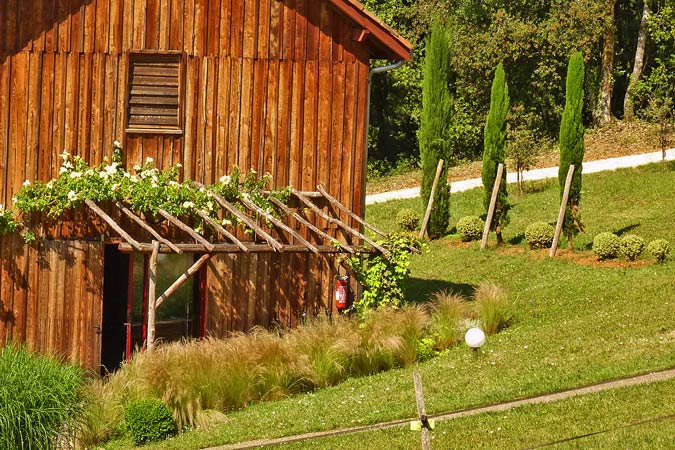 Garten am Ferienhaus der Freunde in Sarlat, Dordogne in Südfrankreich